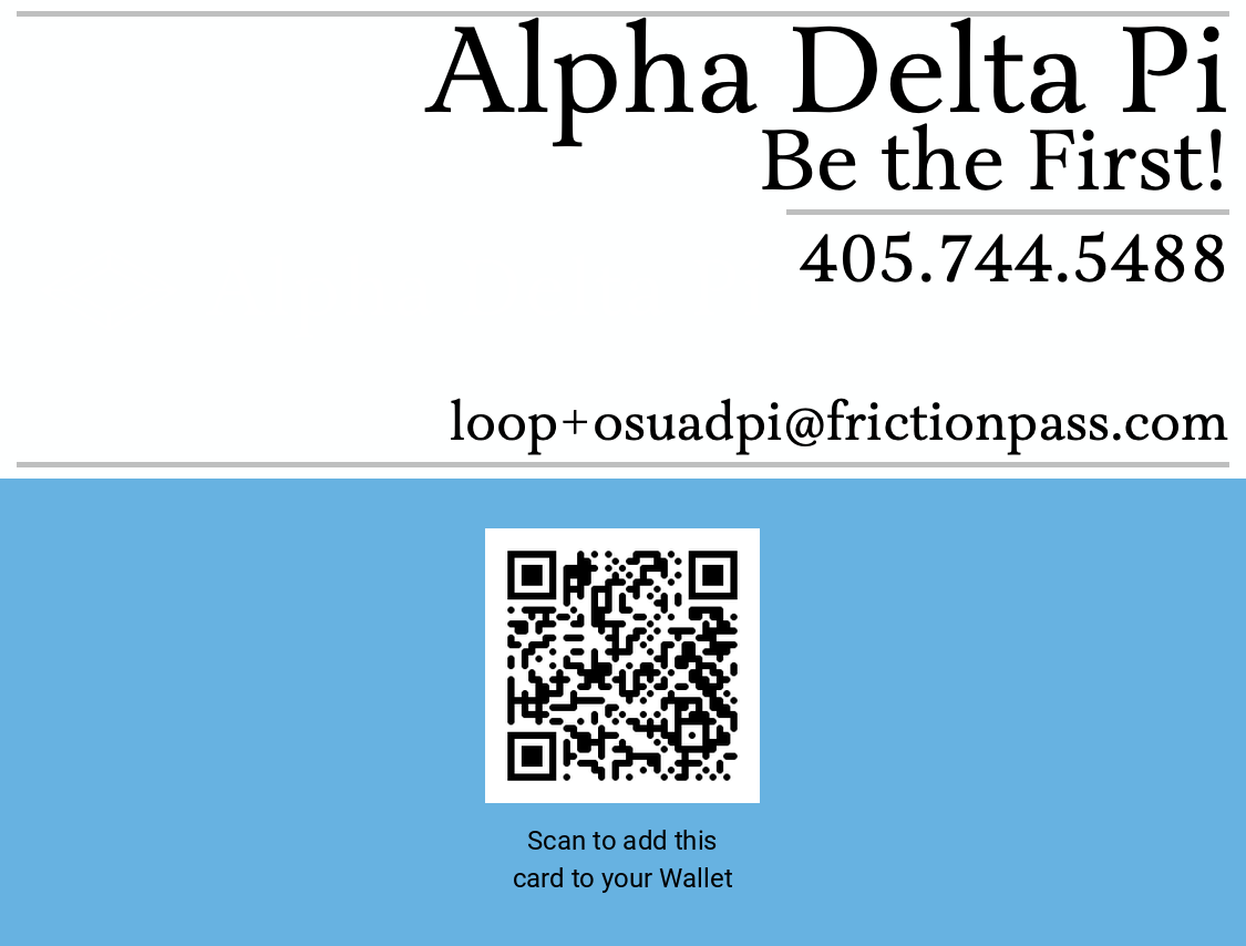 JOINER's real FrictionPass Loop Card