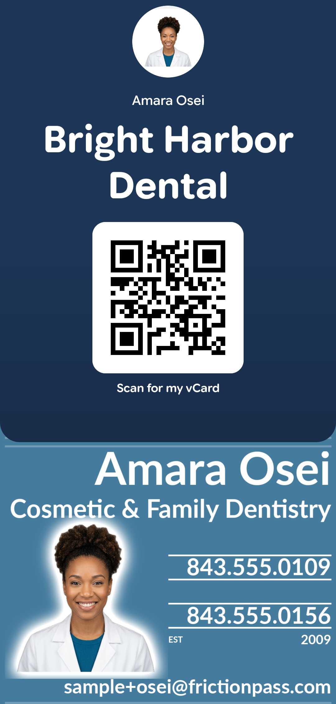 Bright Harbor Dental card in Google Wallet