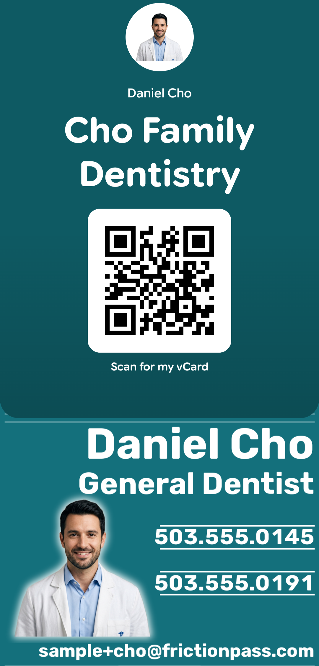 Cho Family Dentistry card in Google Wallet