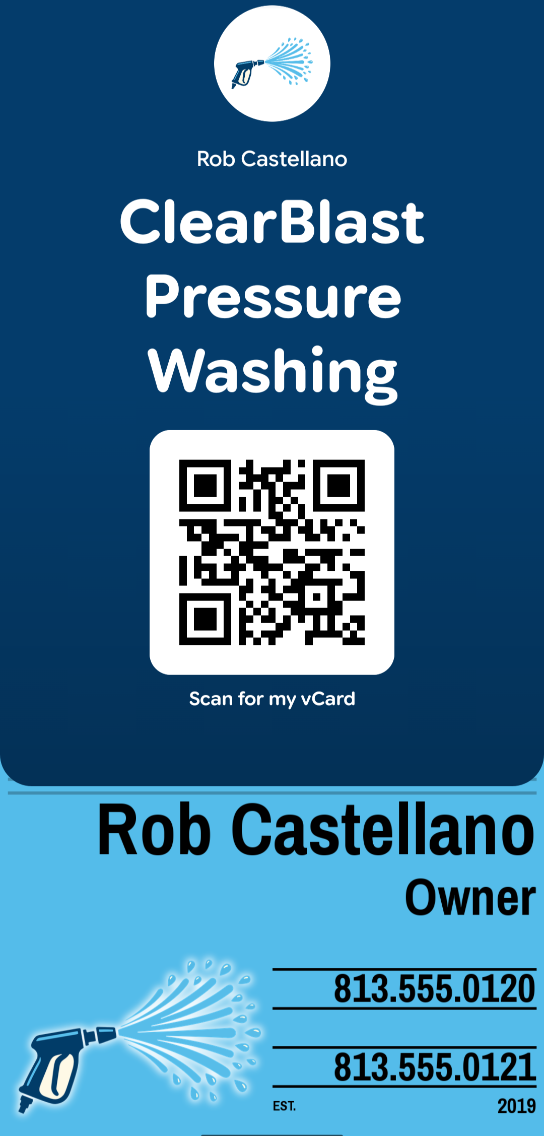 ClearBlast Pressure Washing card in Google Wallet