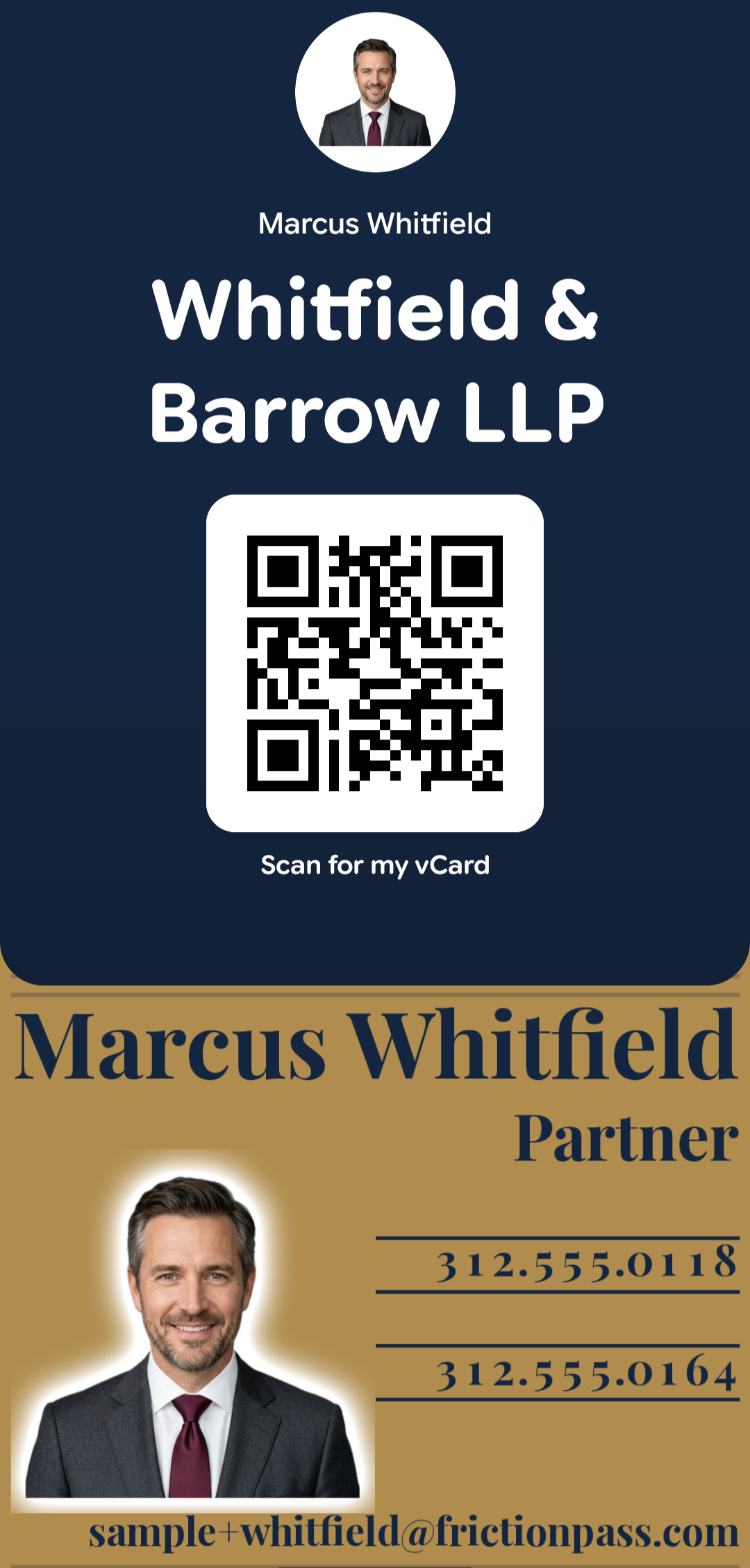 Whitfield & Barrow card in Google Wallet