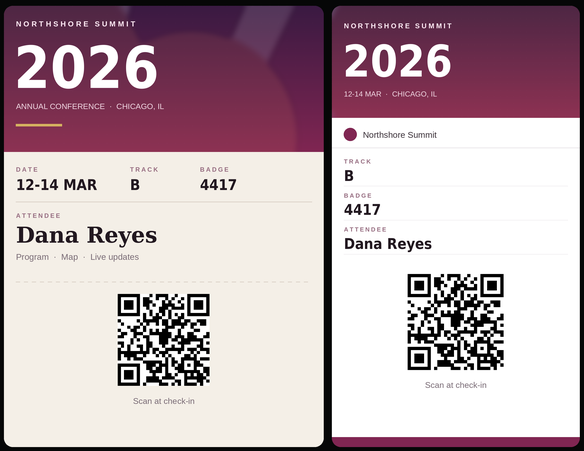 FrictionPass Events pass in Apple Wallet and Google Wallet