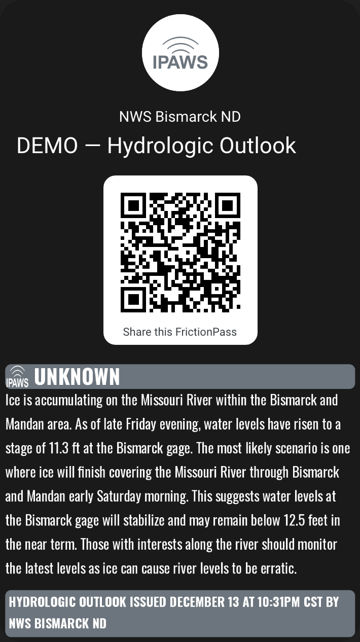 Unknown severity Hydrologic Outlook, Google Wallet