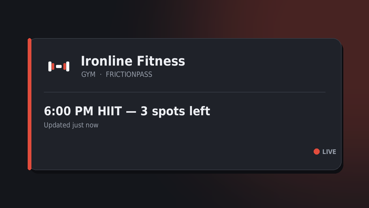 Gym sample card